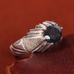 انگشتر ياقوت کبود مردانه کد 13500