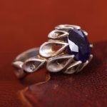 انگشتر ياقوت کبود مردانه کد 13504