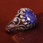 انگشتر ياقوت کبود مردانه کد 13506