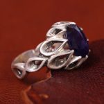 انگشتر ياقوت کبود مردانه کد 13508