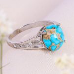 انگشتر فیروزه شجری زنانه کد 13581