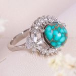 انگشتر فیروزه شجری زنانه کد 13583