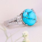 انگشتر فیروزه شجری زنانه کد 13586