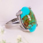 انگشتر فیروزه شجری زنانه کد 13587