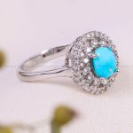 انگشتر فیروزه شجری زنانه کد 13602