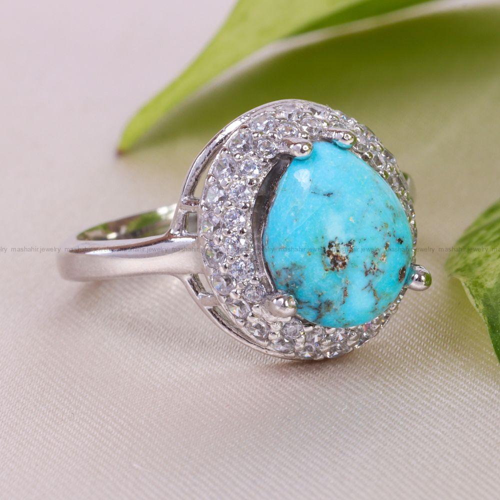 انگشتر فیروزه شجری زنانه کد 13611