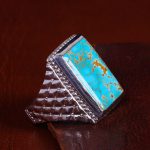 انگشتر فیروزه شجری مردانه کد 13618