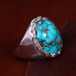 انگشتر فیروزه شجری مردانه کد 13633