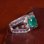 انگشتر زمرد مردانه کد 13637