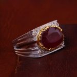 انگشتر یاقوت سرخ مردانه کد 13650