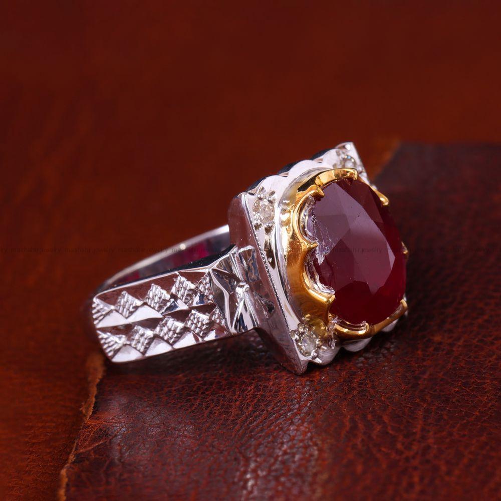 انگشتر یاقوت سرخ مردانه کد 13656