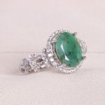 انگشتر زمرد زنانه کد 13671