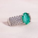 انگشتر زمرد زنانه کد 13676