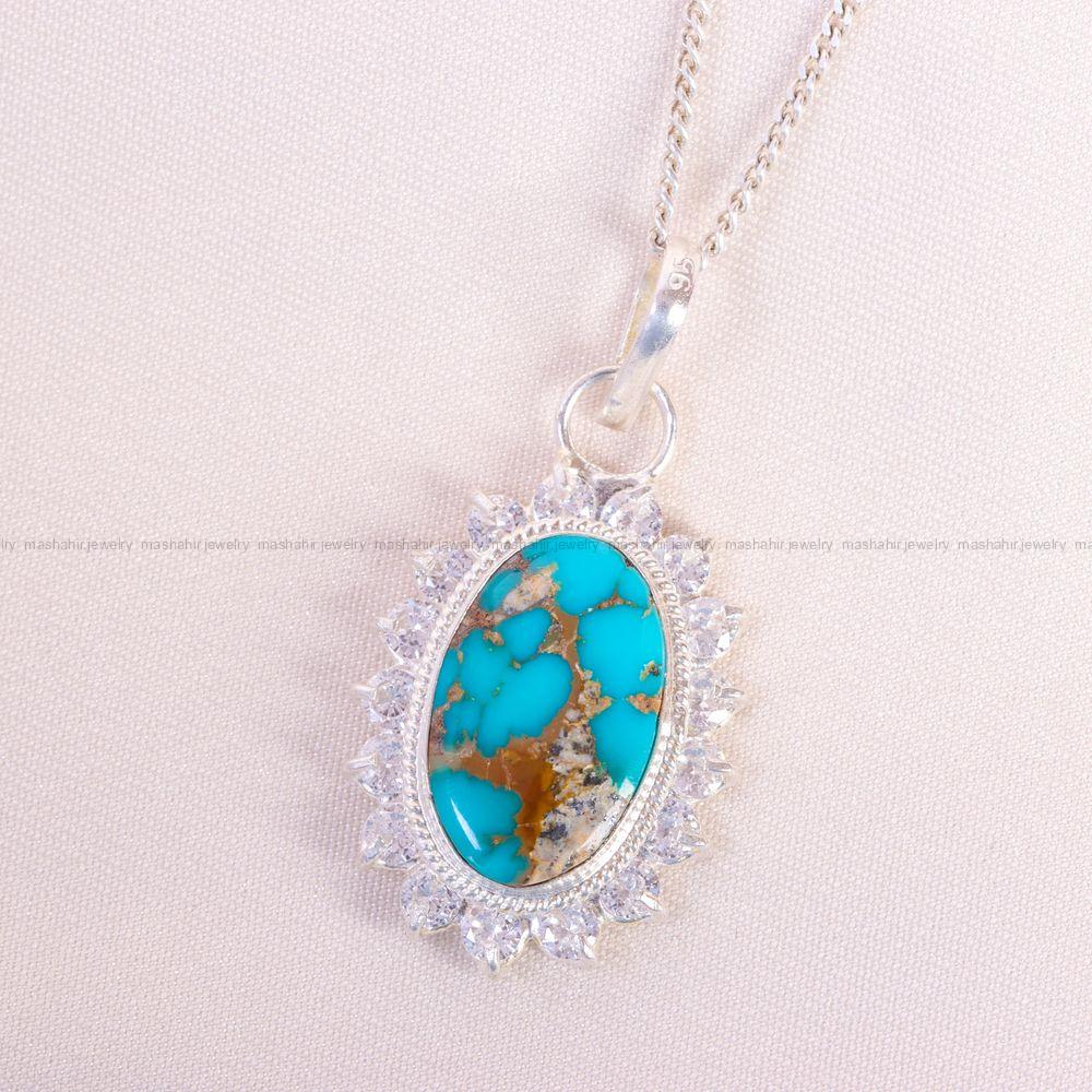 گردنبند فیروزه زنانه کد 13682