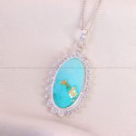 گردنبند فیروزه زنانه کد 13686