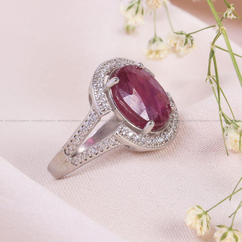 انگشتر یاقوت سرخ زنانه کد 13715