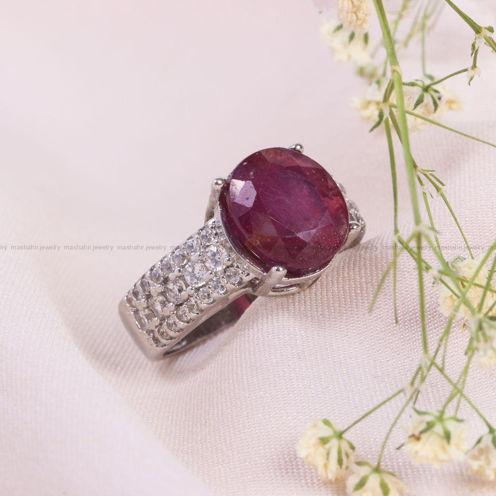 انگشتر یاقوت سرخ زنانه کد 13719