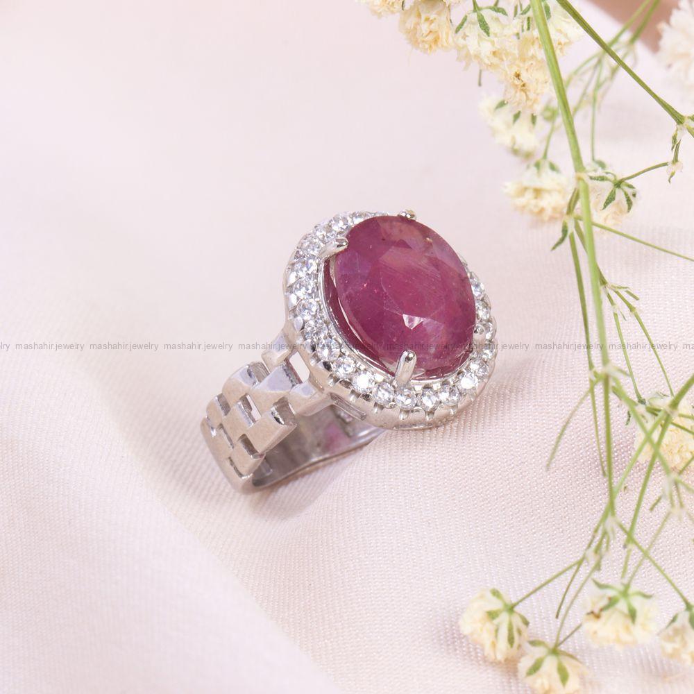 انگشتر یاقوت سرخ زنانه کد 13720