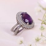 انگشتر آمیتیست زنانه کد 13749