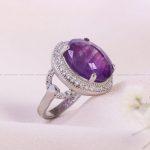 انگشتر آمیتیست زنانه کد 13755