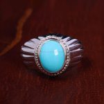 انگشتر فیروزه عجمی مردانه کد 13070