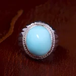 انگشتر فیروزه عجمی مردانه کد 13071