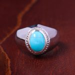 انگشتر فیروزه عجمی مردانه کد 13131