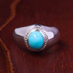 انگشتر فیروزه عجمی مردانه کد 13154