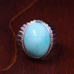 انگشتر فیروزه عجمی مردانه کد 13162