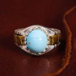 انگشتر فیروزه شجری مردانه کد 13197