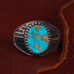 انگشتر فیروزه شجری مردانه کد 13239