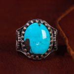 انگشتر فیروزه شجری مردانه کد 13251