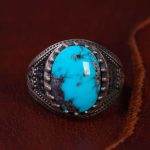 انگشتر فیروزه شجری مردانه کد 13265
