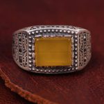 انگشتر شرف الشمس مردانه کد 13421