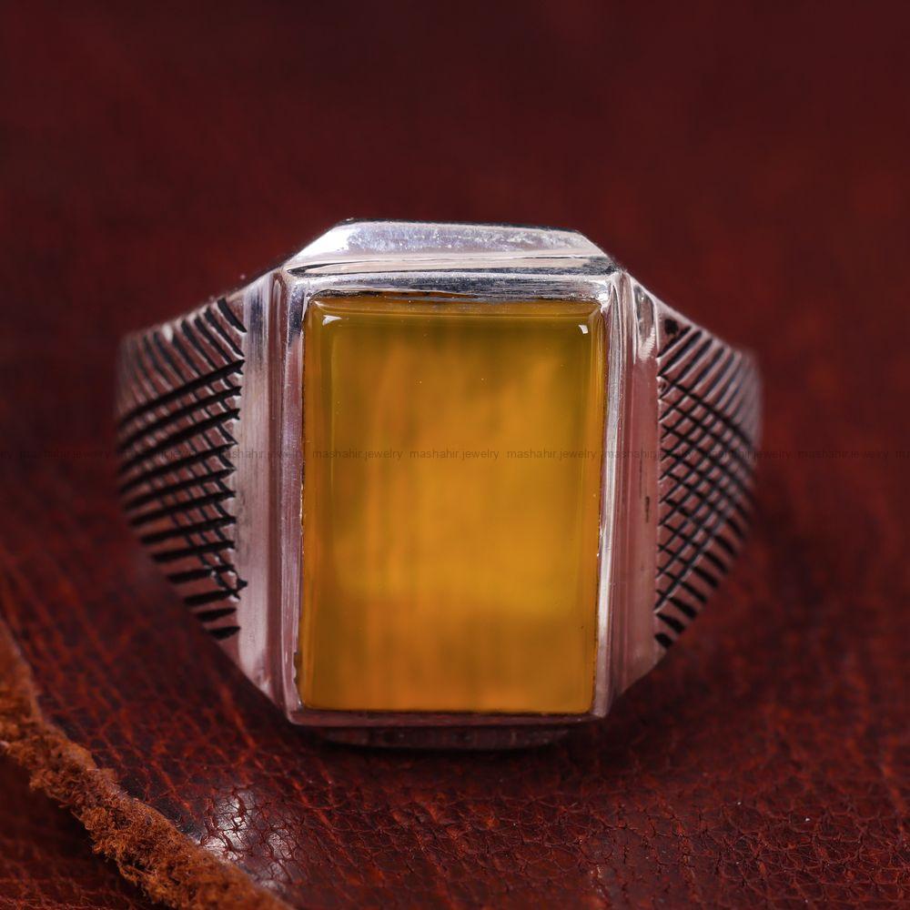 انگشتر شرف الشمس مردانه کد 13423