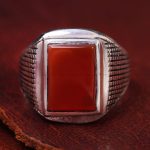 انگشتر عقیق مردانه کد 13428