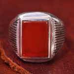 انگشتر عقیق مردانه کد 13429