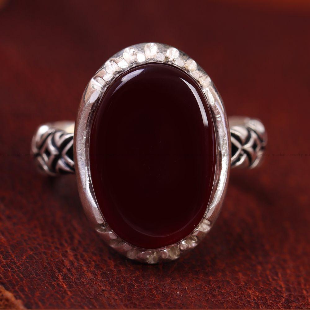 انگشتر عقیق مردانه کد 13437