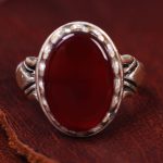 انگشتر عقیق مردانه کد 13438