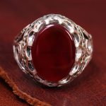 انگشتر عقیق مردانه کد 13440