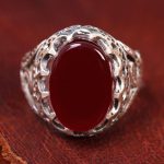 انگشتر عقیق مردانه کد 13442