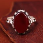 انگشتر عقیق مردانه کد 13443