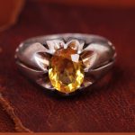 انگشتر یاقوت زرد مردانه کد 13497