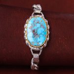 دستبند فیروزه مردانه کد 13520