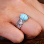 انگشتر فیروزه شجری زنانه کد 13577
