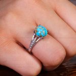 انگشتر فیروزه شجری زنانه کد 13581