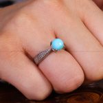 انگشتر فیروزه شجری زنانه کد 13585