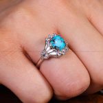 انگشتر فیروزه شجری زنانه کد 13592