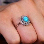 انگشتر فیروزه شجری زنانه کد 13602