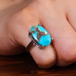 انگشتر فیروزه شجری زنانه کد 13607